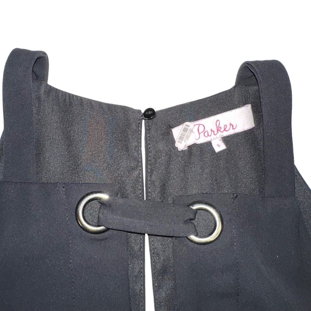 Parker Black Halter Side Tie Top SMALL - Picture 4 of 7